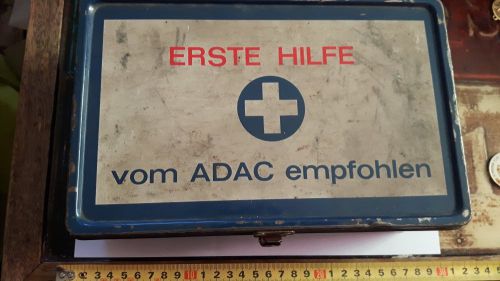 Adac first aid kit hartmann porsche 356 vw bug oval t1 bus mercedes bmw tin box