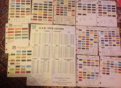The rest 1970s car truck buick ford dodge etc paint chips ppg ditzler  sheets