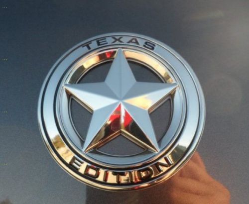 2 texas edition emblem badges chrome - tacoma tundra ford chevy dodge trd hemi