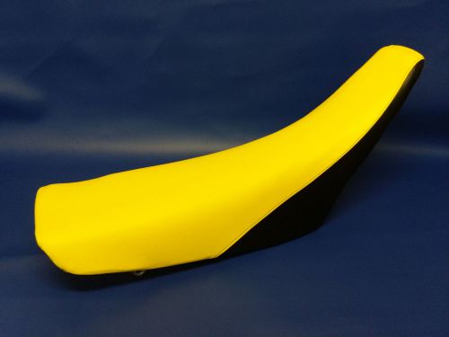 Suzuki rm125 seat cover 1993 1994 1995   in 2-tone yellow &amp; black  or 25 colors