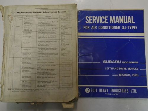 1982 subaru 1600 1800 service repair shop manual set factory oem books damaged