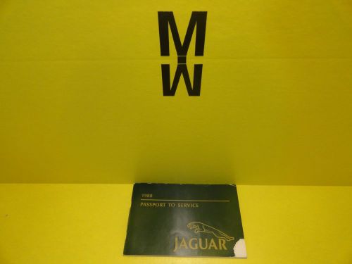 1988 jaguar passport to service booklet owners manual misc. booklet jag manuals