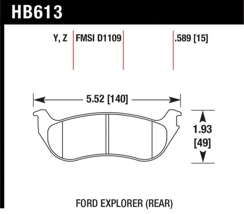 Hawk performance hb613y.589 disc brake pad