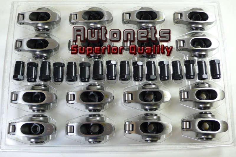 Chevy small block sbc stainless steel roller rockers 1.6 3/8 hot rat rod ss