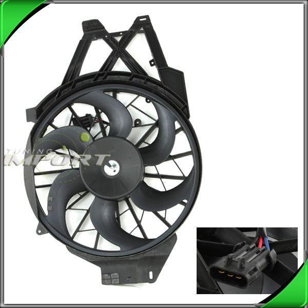 97 98 ford mustang 3.8l v6 gas radiator fan motor shroud replacement assembly