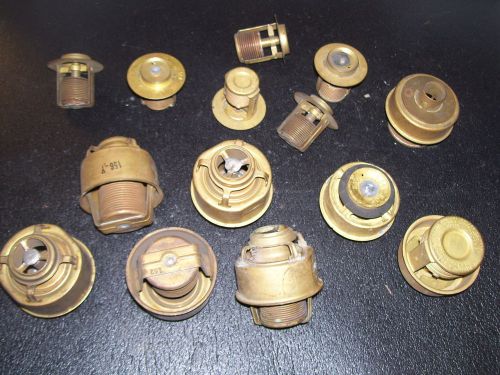 40&#039;s 50&#039;s vintage nos brass thermostat lot of 14  -  ms247