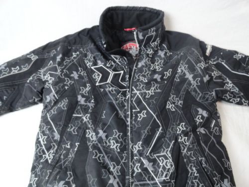 Castle x racewear  switch youth lg snowmobile jacket black w/white pattern