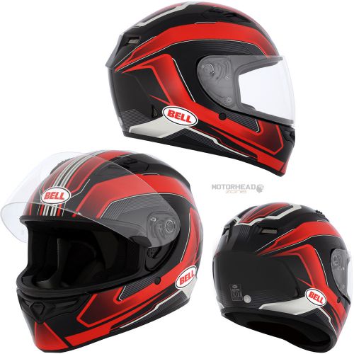 Bell helmet qualifier cam red/black/white glossy large motorcycle street bike