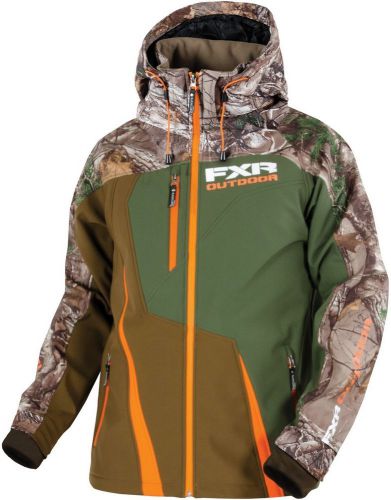 Fxr mission softshell realtree xtra hoody jacket  brown/olive/woods camo 2xl