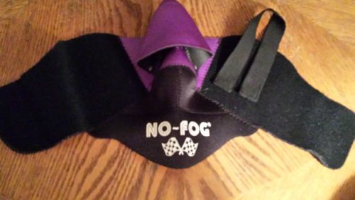 No-fog black binary breath deflector -  size medium/large  color-purple