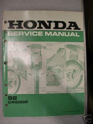 1992 honda cr500 cr 500 - factory service manual