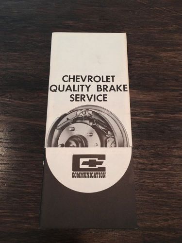 Chevrolet quality brake service dated 68-7-10