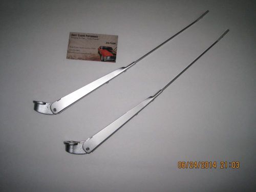 1968 1969  camaro coupe windshield wiper arms pair brushed finish new!