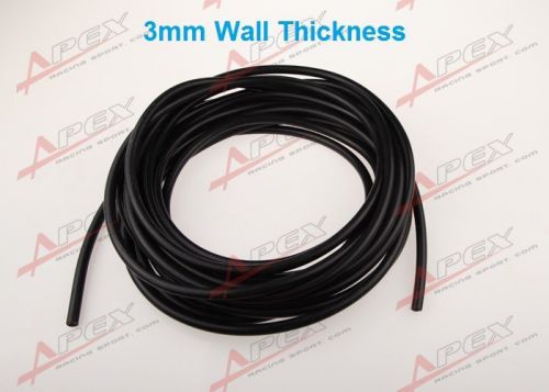 4mm (5/32&#034;) silicone vacuum hose black pipe &#034;sold by foot&#034; high performance