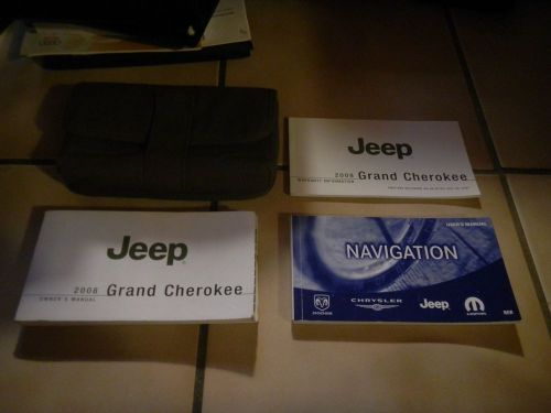 2008 jeep grand cherokee owners manual set + free shipping