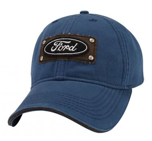 New official ford motor company lightweight canvas embroidered blue hat/cap!