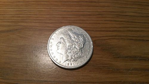 1891 morgan 90% silver dollar coin item circulated condition