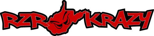 Rzr krazy special edition wv 12 inch long decal red black