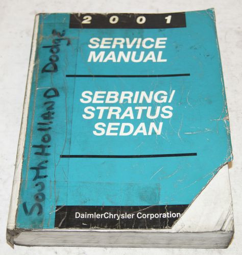 2001 chrysler sebring &amp; dodge stratus sedan factory service shop manual book