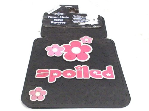 2pc spoiled car front rubber floor mats 25 x 16 inches