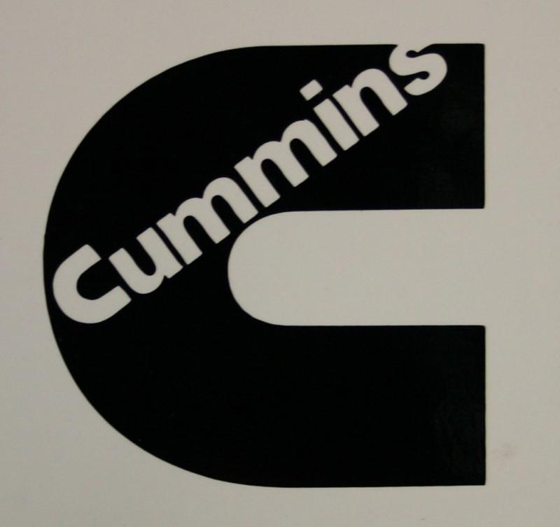 Cummins - black - decal sticker for window helmet hardhat