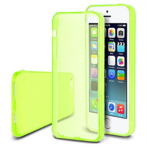 Transparent crystal clear soft tpu case skin cover for iphones 5/5s yellow