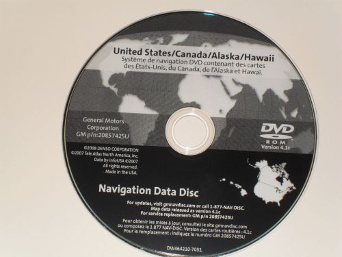 Cadillac gmc chevrolet hummer navigation dvd cd disc 20857425u disk gps map 4.1c