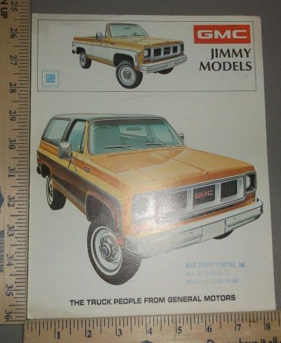 1973 gmc jimmy models truck folder brochure