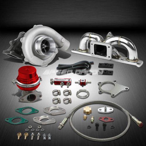 T04 .63ar 400+hp boost 6pc turbo charger+manifold kit for 03-08 gk 2.0l dohc