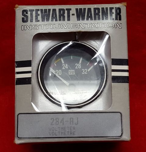 Stewart warner- electrical voltmeter gauge 2 1/16&#034; dia 284aj - nos