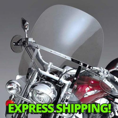 Harley dyna wide glide fxdwg/fxwg switchblade windshield 2-up clear + mount kit