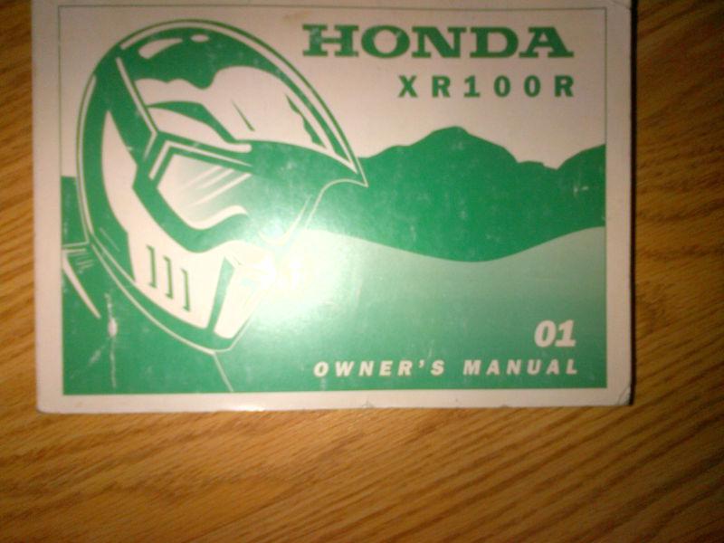 2001 honda factory owners manual slightly used xr100r