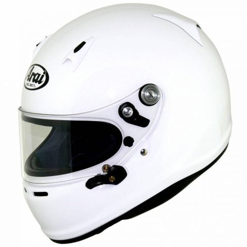 Arai sk-6 karting helmet - white - snell 2015 - sizes:  xs, s, m, l and xl