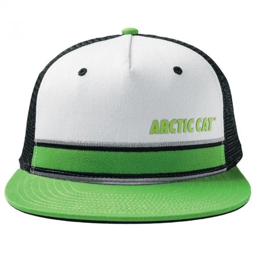 Arctic cat flat brim snapback closure mesh back cap green white black - 5273-066