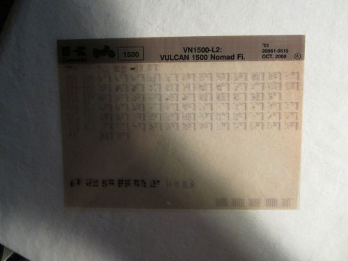 2001 kawasaki motorcycle vn 1500 l2 vulcan nomad fi microfiche part catalog