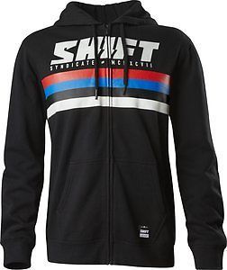 Shift insignia 2017 mens zip up hoodie black/white/red