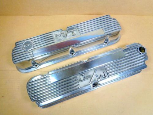Ford mustang mickey thompson m/t valve covers 140r-55 289 302 polished