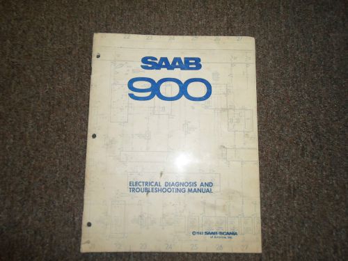 1980 saab 900 electrical diagnosis &amp; troubleshooting shop manual factory oem