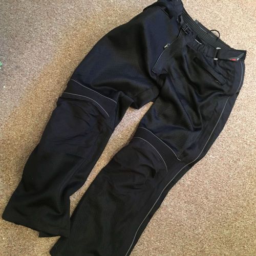 Joe rocket padded nylon motorcycle pants size xl adjustable waist  inseam 34&#034;