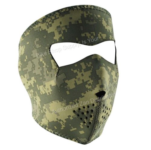Zan headgear wnfm015, neoprene full mask, revers blk, u.s. army digital acu camo