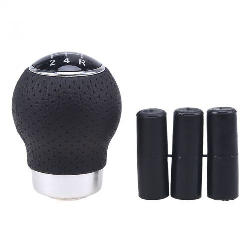 5 speed car suv manual gear shift knob shifter stick lever black leather cover