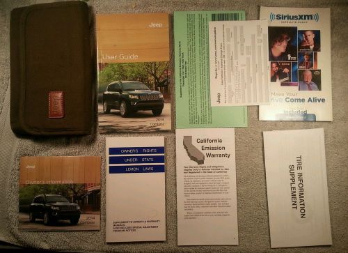 2014 jeep compass owners manual / users guide complete set with case and dvd