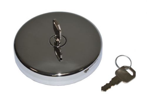 1963-1969 corvette gas cap chrome vented locking includes 2 keys