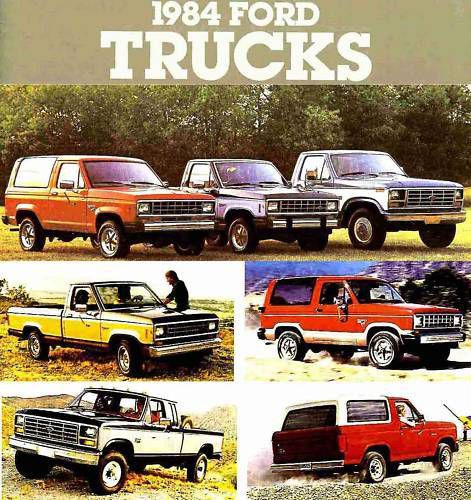 1984 ford truck brochure -f150-f250-f350-ranger-bronco-econoline-club wagon