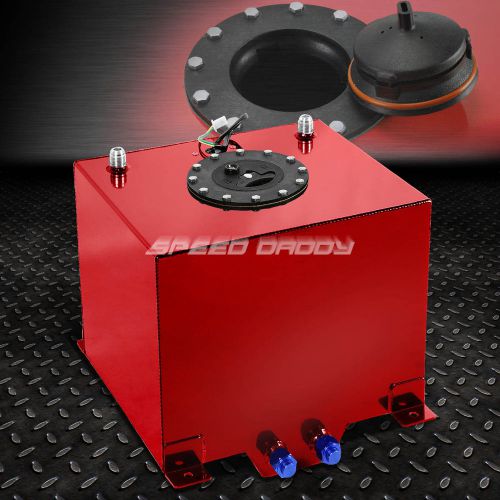5 gallon red coated aluminum racing/drifting fuel cell gas tank+level sender