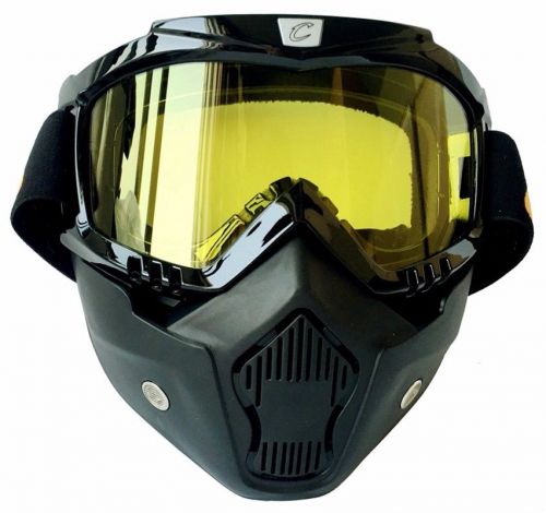 Motocross goggles modular mask cs sport glasses fit open face vintage helmet