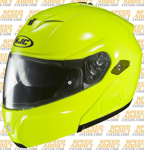 Hjc sy-max 3 solid hi-viz yellow helmet 2x-large