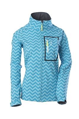Divas snowgear softshell 2016 womens jacket chevron aqua blue