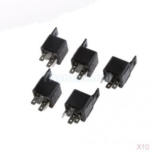 10x 5 pack 12v 4 pin spdt 30 amp relay socket metal for tab auto marine