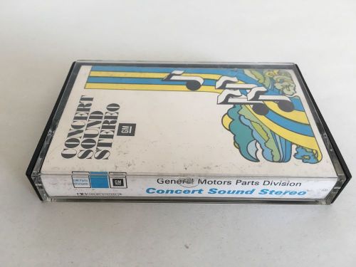 Vintage gm concert sound stereo demonstration cassette tape circa 1977